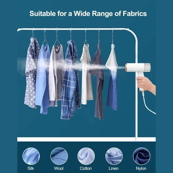 1000W Foldable Garment Steamer, Handheld Fabric Steam Brush, Portable Iron