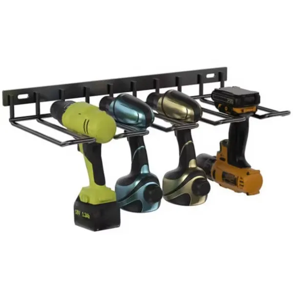 Wall Mounted Tool Holder Rack, Garage Organizer For Electric Drills, Storage Shelf