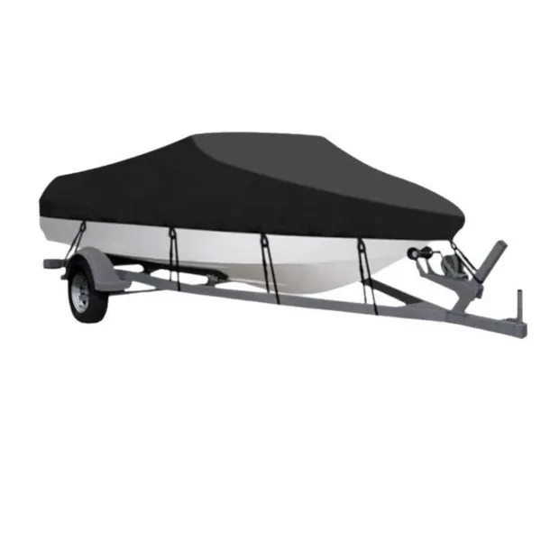 Full-Size Boat Cover, Heavy-Duty Marine-Grade Towing Cover Suitable For V-Hull Boats, Tri-Hull Boats, Bass Boats, Fishing And Skiing Boats, And Square Boats, Providing Comprehensive Sun Protection