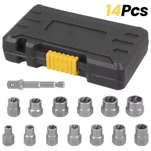Reverse Thread Sleeve Sliding Thread Sleeve 14-piece Set 14pcs Nut Reverse Thread Sleeve Remover [Black Box]