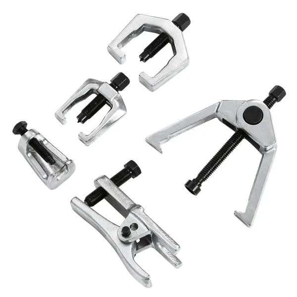 5pcs Tie Rod End Joint Ball Puller Tool Front End Service Tool Kit Pitman Arm Tie Rod End Puller