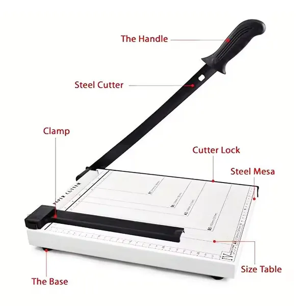 Safe Paper Cutter Slid-Proof Paper Trimmer Versatile Paper Cutter Stable Paper Trimmer For Office Craft Or Pictures