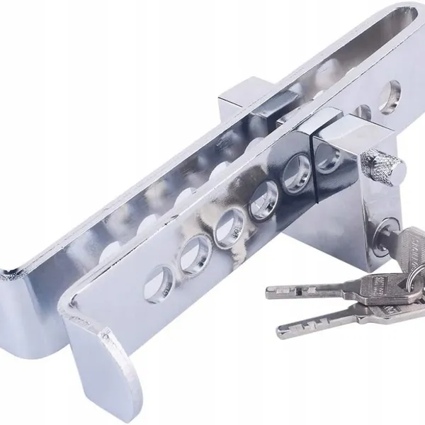 Car Clutch Lock Multi-Function Steering Wheel Anti-Theft Security Lock With 8 Holes, 19.5cm Height, White Box Packaging - Model 248