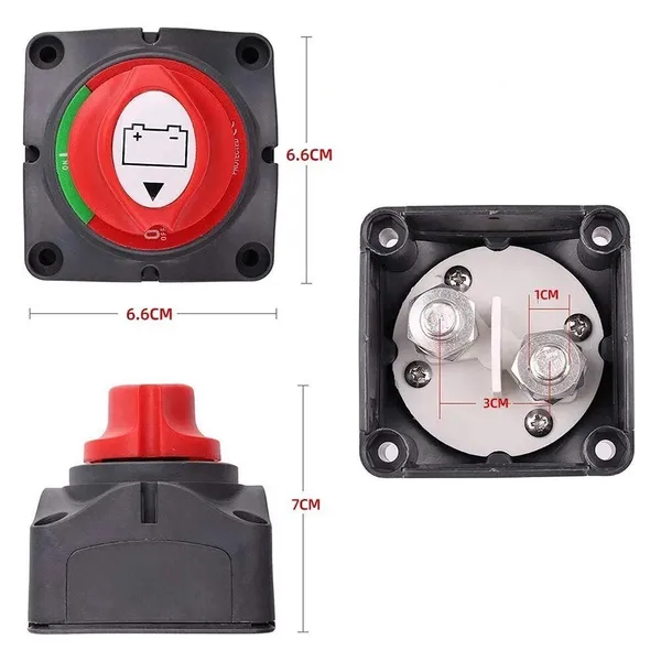 300A Battery Master Switch, 12V-48V Isolator Cut-Off Shutoff For Car, Boat, Truck