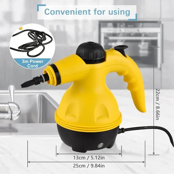 1050W High Pressure Steam Cleaner, Multipurpose Handheld Steamer For Car, Home, Upholstery