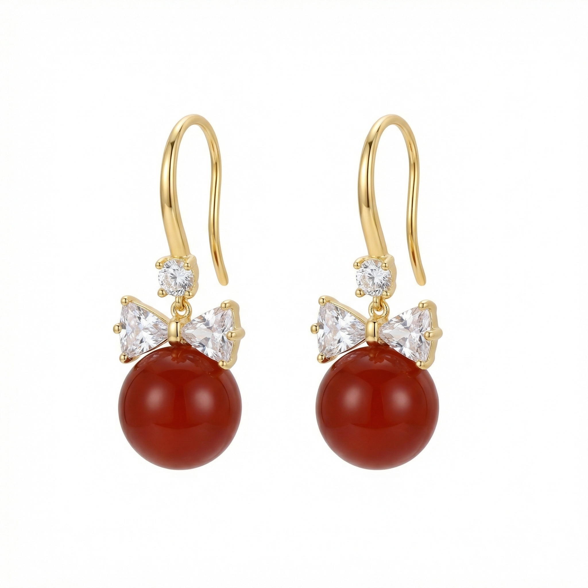 Sterling Silver Bowknot Drop Earrings