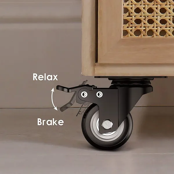 The No. 1 Heavy-duty 1.5-inch Universal Flat Wheel Without Brake And The No. 2 Heavy-duty 1.5-inch Universal Flat Wheel With Brake Are Each Provided In A Separate Set