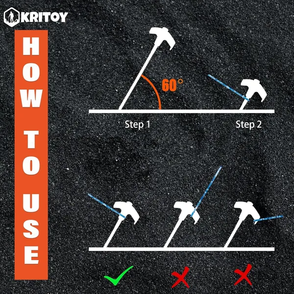 20-Pack Heavy-Duty Screw-In Tent Stakes | Glow-in-the-Dark Heads | Hex Driver & Storage Box Included