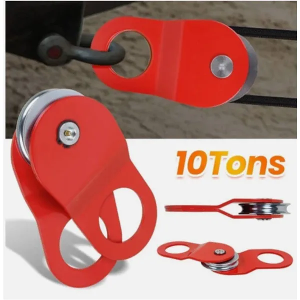 5Pcs 10 Ton Heavy Duty Winch Pully Block - Front-Mounted Towing & Winch With Steel/Synthetic Rope Compatible For Trucks, Tractors, ATVs, UTVs - Ideal For Tree