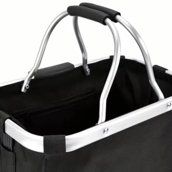 1pc Of A Folding Basket, Designed To Be Attached To The Front Of A Bicycle. It Features A Removable Handlebar, Allows For Quick Release, Is Easy To Install, And Can Be