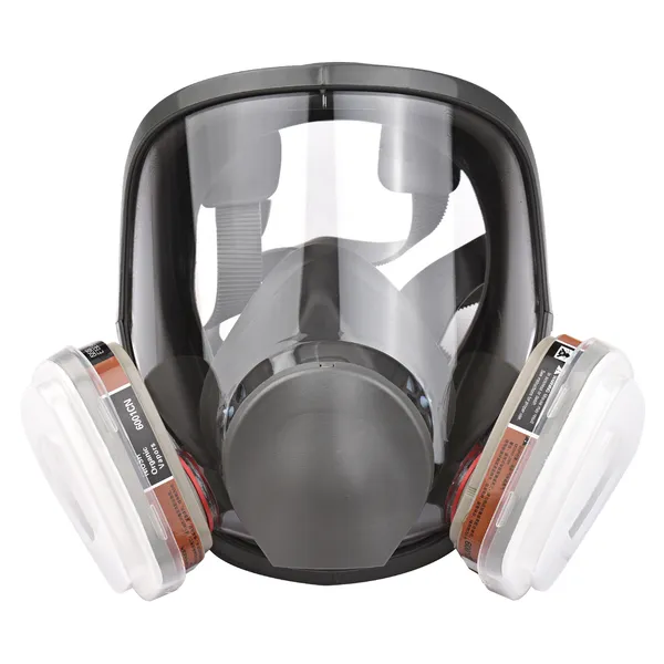 Reusable Full Face Cover 16 In 1 Gas Cover Organic Vapor Respirator For Painting Machine Polishing Welding Work Protection