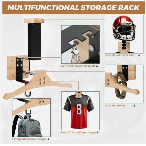 Hangers, Multi-functional Brackets, Helmet Hook Hangers, Sports Equipment Storage Racks, Hat Wall Hangers