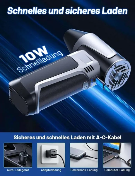 180,000 RPM Mini Turbo Jet Fan, Powerful Cordless Handheld Blower, Violent Fan For Cleaning