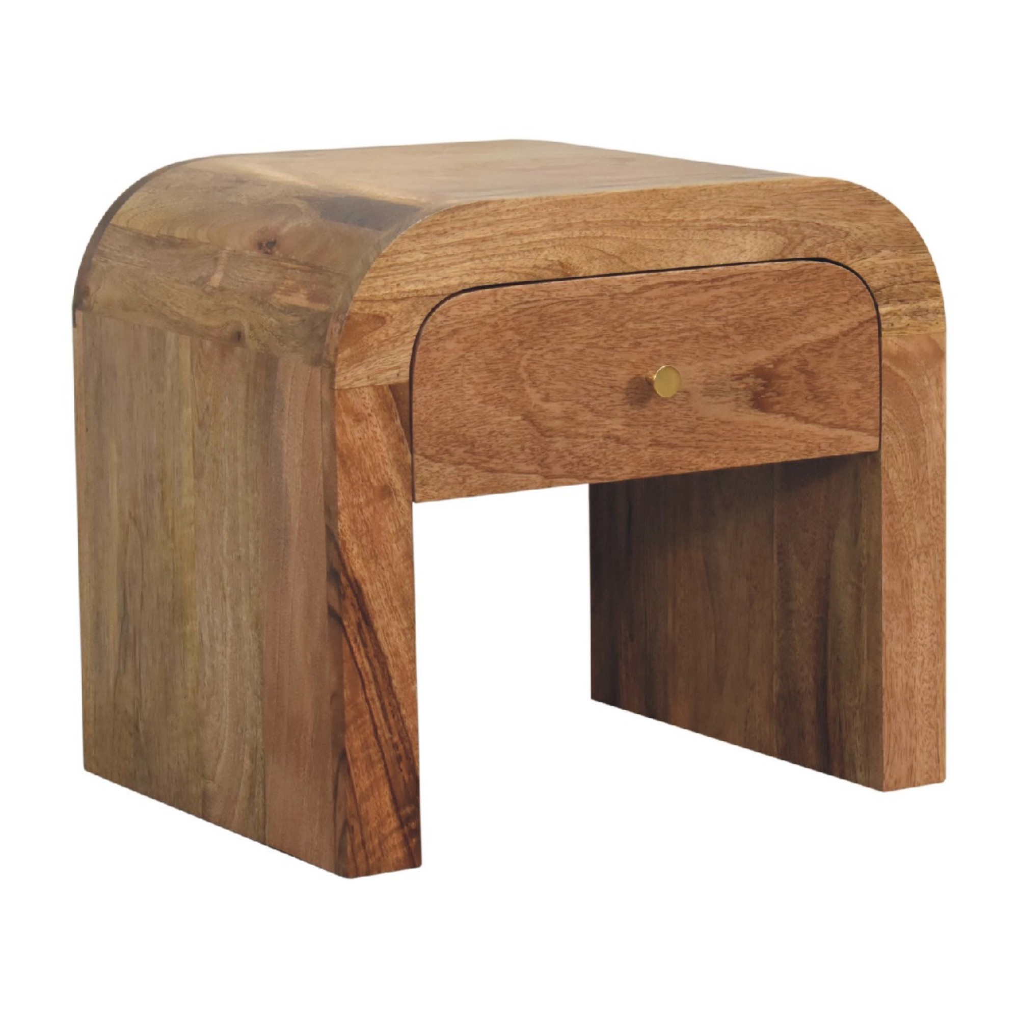 Solid Wood Darcy Bedside, 1 Drawer, Light Brown — image 2