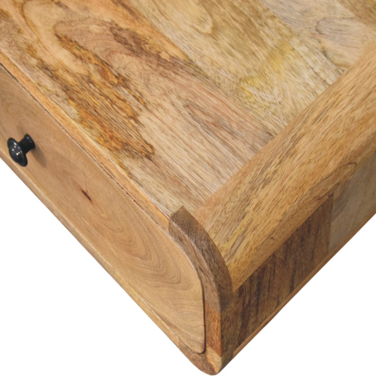 Solid Wood Avora Wall-Mounted Oak-ish 1 Drawer Nightstand, Brown — image 2