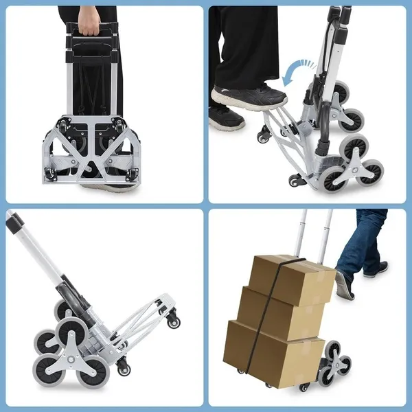 Manual Hand Truck Heavy-Duty Sack Truck Folding Portable Hand Truck For Industrial And Home Use (Max Load 75 Kg) - Load Board Size 24x39 Cm, Steel, Unified Size