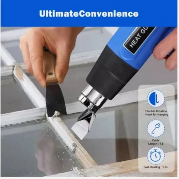 2000W Hot Air Gun, 2-Heat Setting Heat Blower, Heat Tool, Industrial Dryer