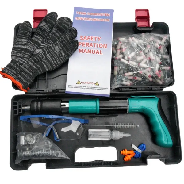 Manual High-Low Pressure Nail Gun With 150 Nails, Wall Fixing Tool For DIY