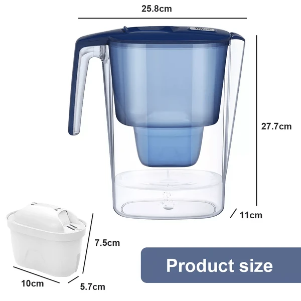 3.6 L Portable Water Filter Pitcher With Countdown Display