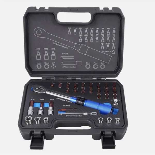 مفتاح عزم دوران صناعي 1/4 بوصة (32 قطعة) 5-25 نيوتن متر