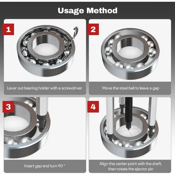 34x Innenlager Abzieher Set (with Bag Hole, Base Hole, Internal Puller, Special Tool)