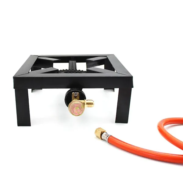 8KW Gas Boiling Ring Cast Iron Burner Large LPG Stove Outdoor Cooker Iron Frame Portable Fire Control Stove