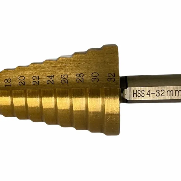 Pagoda Drill Bit 3-piece Set, Hexagonal Handle Straight Groove Metric Large 3PC Iron Box (380g)