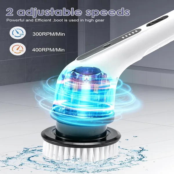 9 REPLACEABLE BRUSH HEADS FOR VERSATILE CLEANING