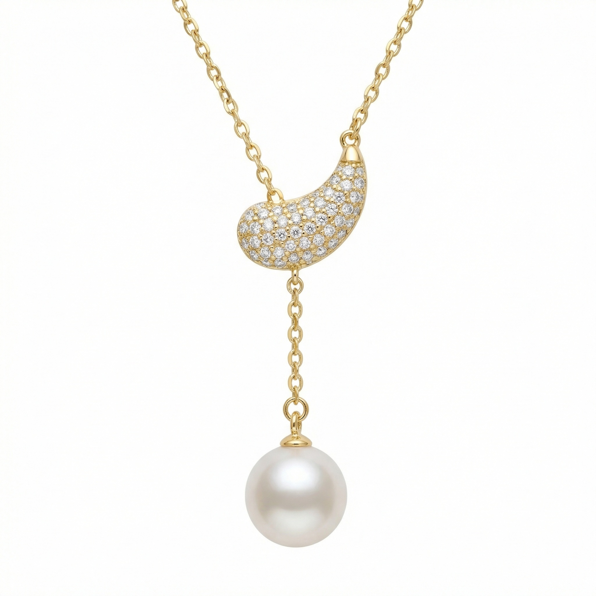 Sterling Silver Crescent Pendant Necklace
