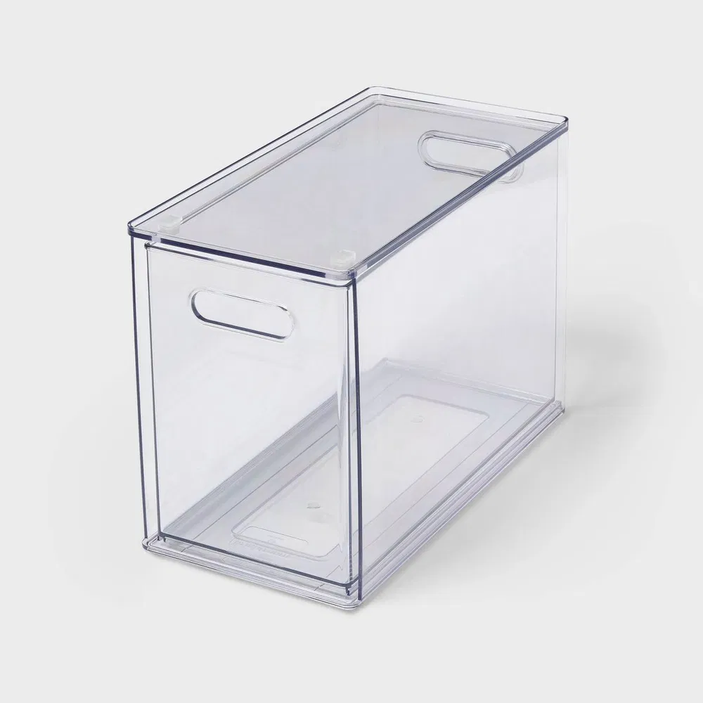 All-Purpose Full Depth Drawer Organizer, Clear Plastic Storage Tray_voghion.com