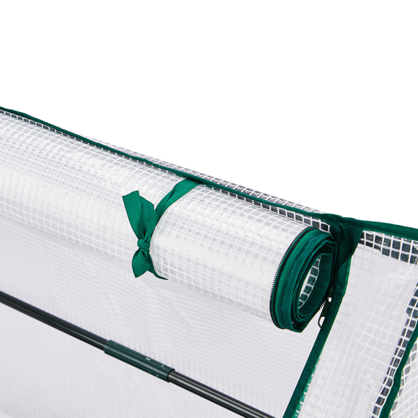 Mini Greenhouse With PE Cover, Indoor Outdoor Plant Gardening Green House For Garden Backyard, 36 X 18 X 33in, White