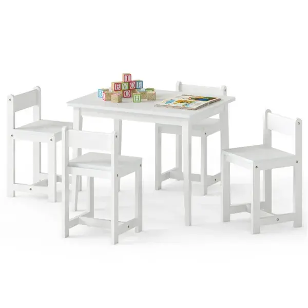 Kids Wooden Table And Chairs Set (1