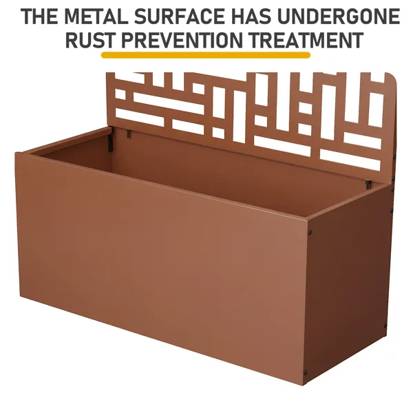 Metal Garden Bed With Trellis, 70 Inch Height Metal Planter Box With Trellis, Garden Box For Climbing Plants Vegetable, Metal Garden Bed With Drainage Holes