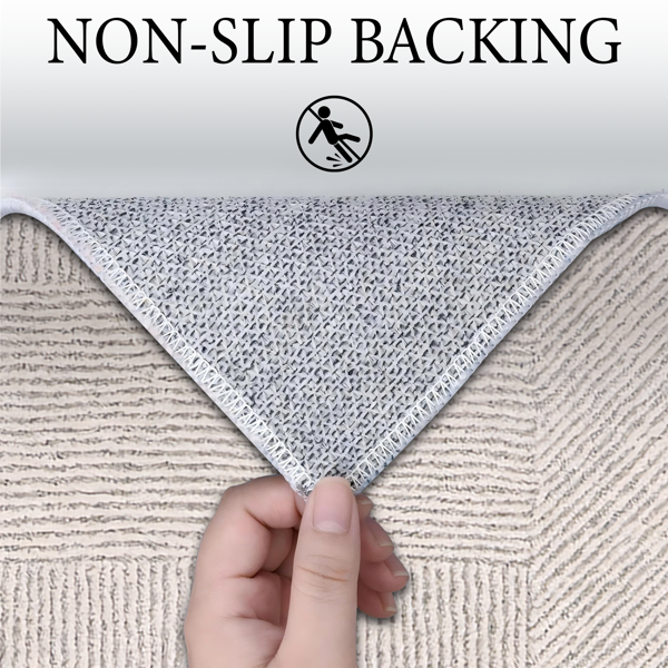 Large Area Rug Living Room Rugs, Brown Soft Machine Washable Rug For Entryway Non-Slip Door Mat, Ultra Soft Area Rug Geometric For Bedroom Kitchen Office, Brown