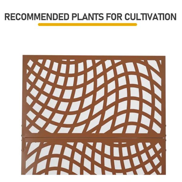 Metal Garden Bed With Trellis, 70 Inch Height Metal Planter Box With Trellis, Garden Box For Climbing Plants Vegetable, Metal Garden Bed With Drainage Holes