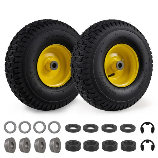 Versatile 15x6.00-6 Pneumatic Tires, Fit Most Mainstream Riding Lawn Mowers & Garden Carts