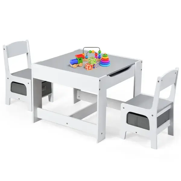 2-in-1 Kids Activity Table And Chairs Set