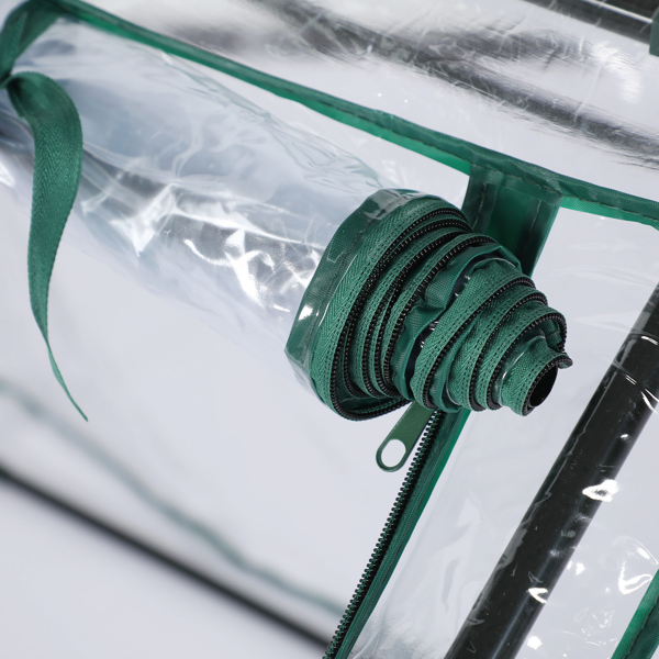 Mini Greenhouse With PVC Cover, Indoor Outdoor Plant Gardening Green House For Garden Backyard, 106X36X36in, White