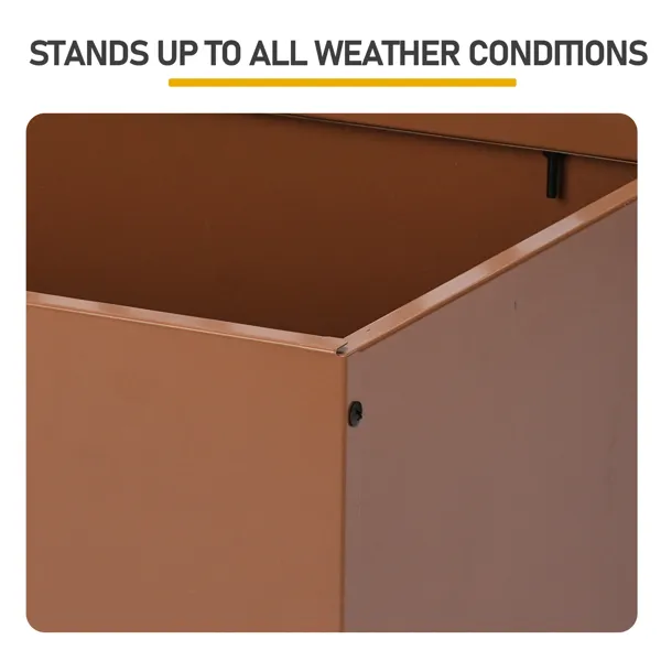 Metal Garden Bed With Trellis, 70 Inch Height Metal Planter Box With Trellis, Garden Box For Climbing Plants Vegetable, Metal Garden Bed With Drainage Holes