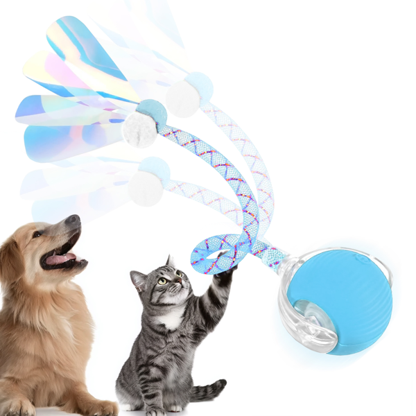 Interactive Cat Toys Ball For Indoor Cats, Cat&Dog Toy, Agile Moving Cat Ball With ElasticMesh Tail,Interactive Cat Toy Ball, Fun Gifts For Cats And Dogs - Image 1