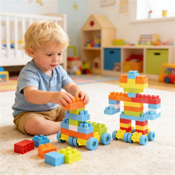 150 PCS Building Blocks Set With Wheels, Learning Toddler Blocks For 3+ Years Old
