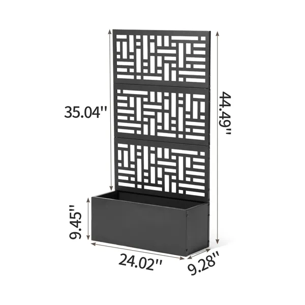 Metal Garden Bed With Trellis, 70 Inch Height Metal Planter Box With Trellis, Garden Box For Climbing Plants Vegetable, Metal Garden Bed With Drainage Holes