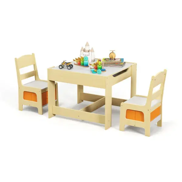 2-in-1 Kids Activity Table And Chairs Set