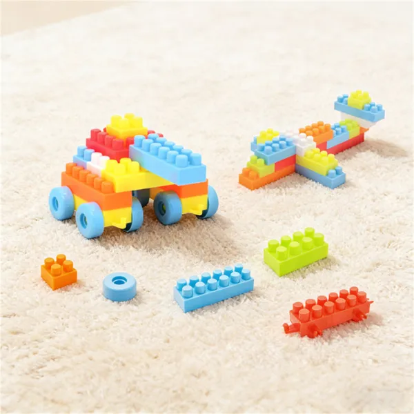 150 PCS Building Blocks Set With Wheels, Learning Toddler Blocks For 3+ Years Old
