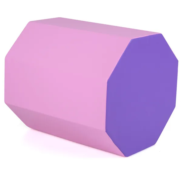Octagon Tumbling Mat, Gymnastics Training Mat For Backbends Somersaults, Pink & Purple Artificial Leather Foam Mat
