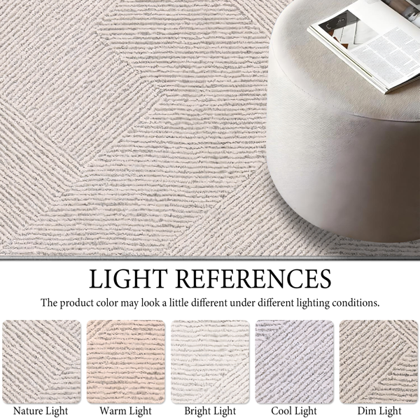 Large Area Rug Living Room Rugs, Brown Soft Machine Washable Rug For Entryway Non-Slip Door Mat, Ultra Soft Area Rug Geometric For Bedroom Kitchen Office, Brown