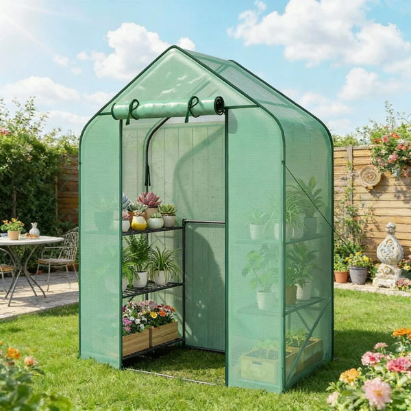 Garden Bed With Mini Greenhouse