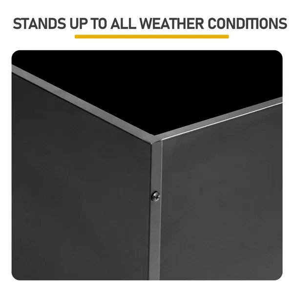 Metal Garden Bed With Trellis, 43 Inch Height Metal Planter Box With Trellis, Garden Box For Climbing Plants Vegetable, Metal Garden Bed With Drainage Holes