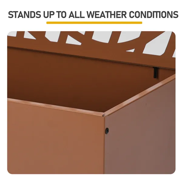 Metal Garden Bed With Trellis, 70 Inch Height Metal Planter Box With Trellis, Garden Box For Climbing Plants Vegetable, Metal Garden Bed With Drainage Holes