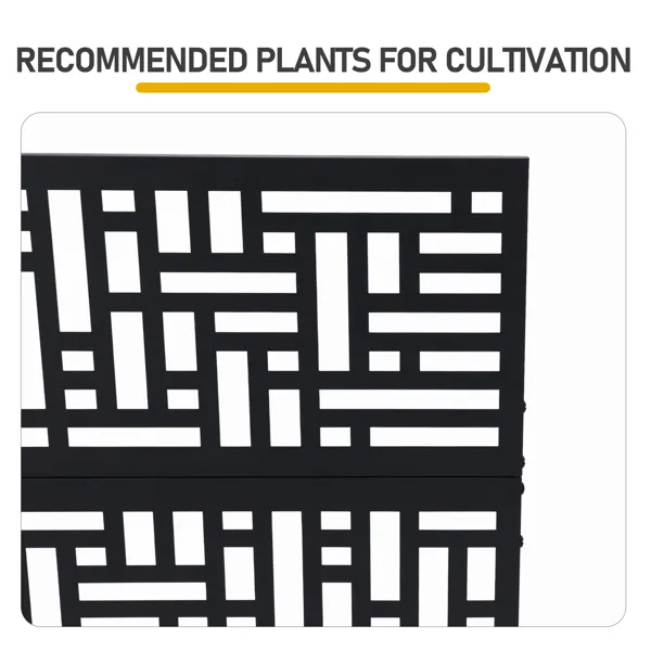 Metal Garden Bed With Trellis, 70 Inch Height Metal Planter Box With Trellis, Garden Box For Climbing Plants Vegetable, Metal Garden Bed With Drainage Holes